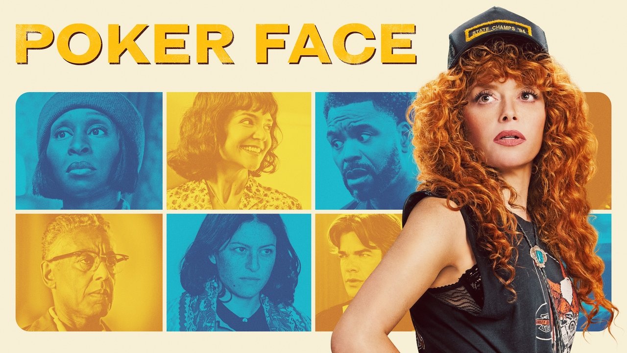 Peacock streaming service promotional backdrop showing Poker Face