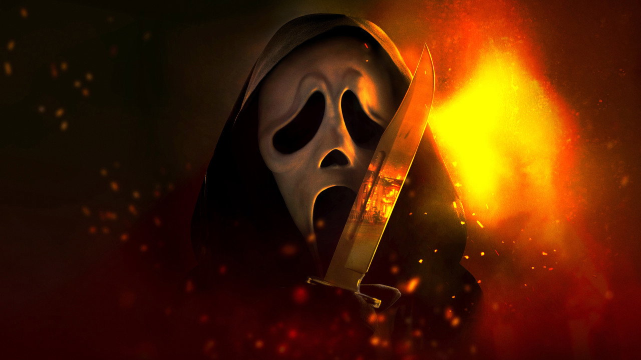 Official backdrop for Scream 7, the horror film starring Courteney Cox as Gale Weathers